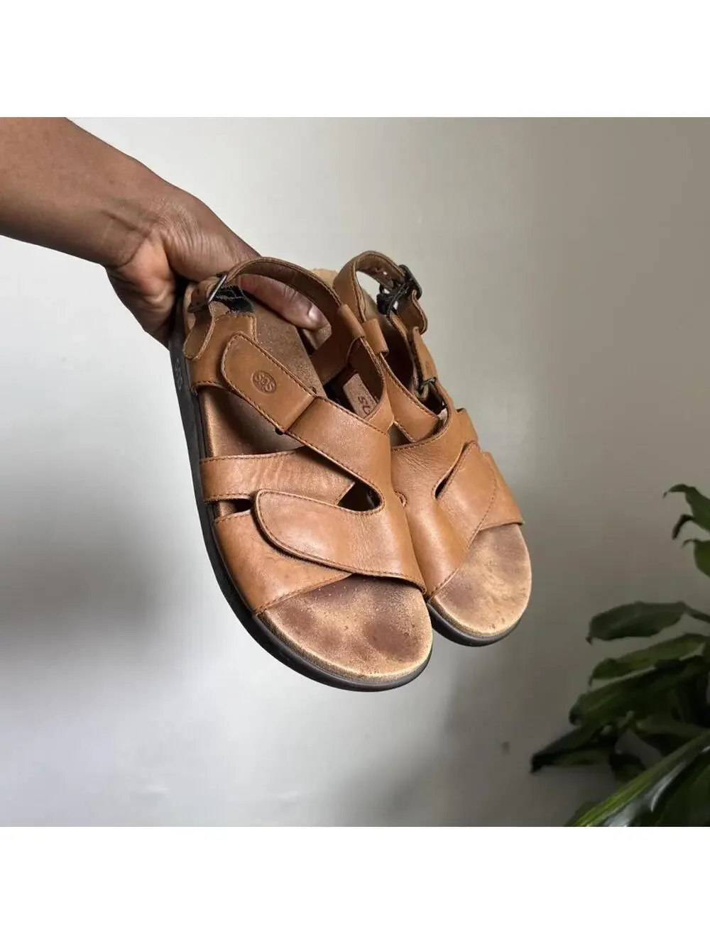 Vintage SAS Tripad Comfort Leather chunky Sandals - women’s US‎ 8.5